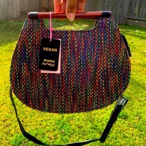 Colorful yarn purse